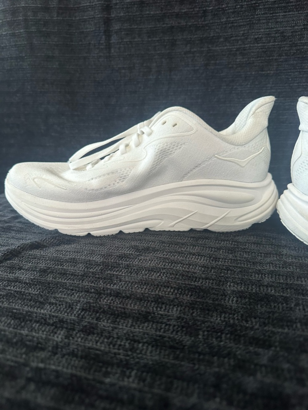 HOKA Clifton 10 White Running Shoes Wide W 9.5B EU 41.5 Womens Sneakers - Picture 9 of 11